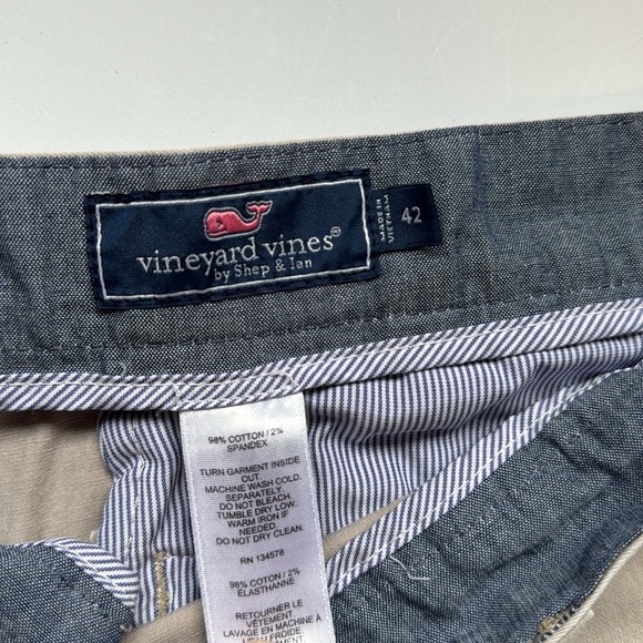 Vineyard Vines Tan Flat Front Shorts - Picture 2 of 7